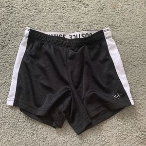 justice black shorts